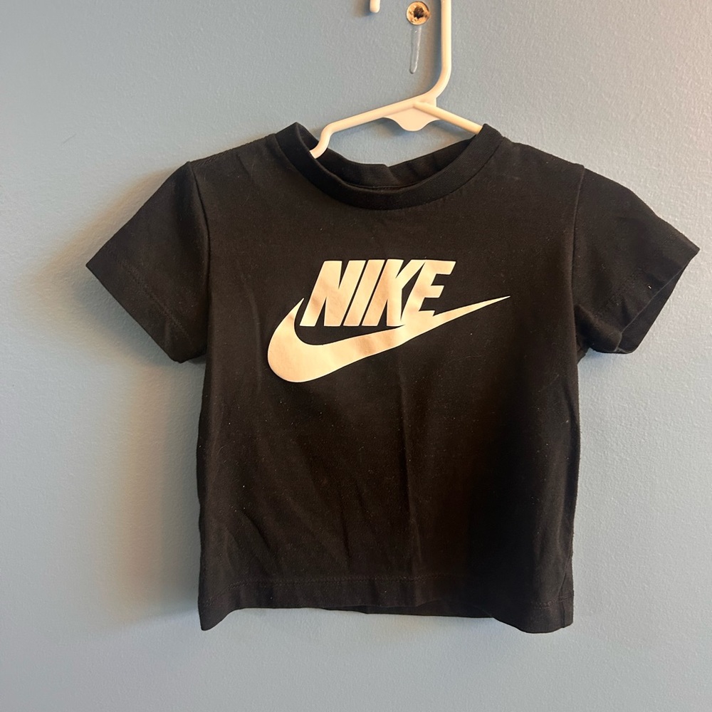 Nike Kids Black and White Logo Tee